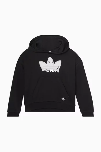 Ghostly Trefoil Hoodie in Cotton-blend