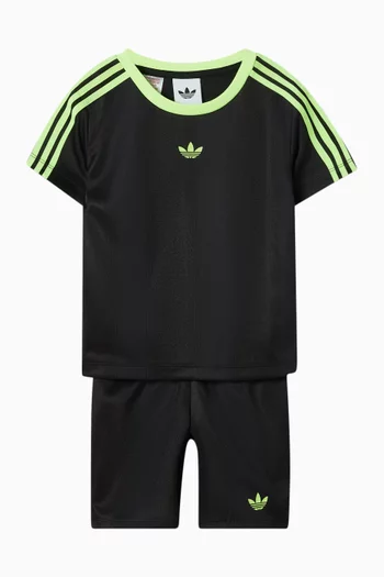 Sporty 2-piece Set in Soft Knit Jacquard Fabric