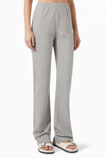 بنطال رياضي بقصة ساق مستقيمة فرنش تيري