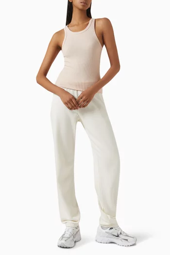 High Neck Tank Top in Cotton Blend