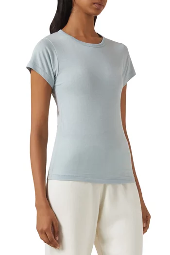 Crewneck T-shirt in Cotton Blend