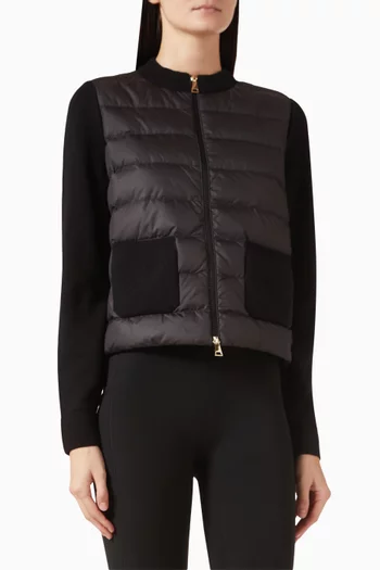 كارديغان مبطّن بسحّاب صوف