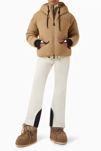 جاكيت تزلج اليزاز بغطاء رأس مبطن بالزغب