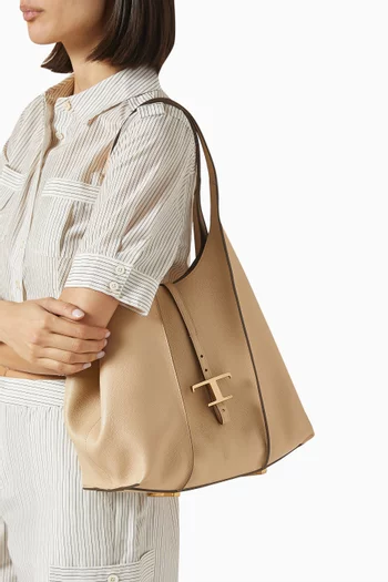 Medium T Timeless Shopping Bag in Leather