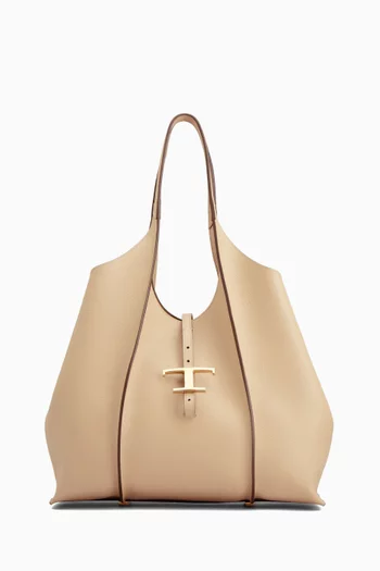 Medium T Timeless Shopping Bag in Leather