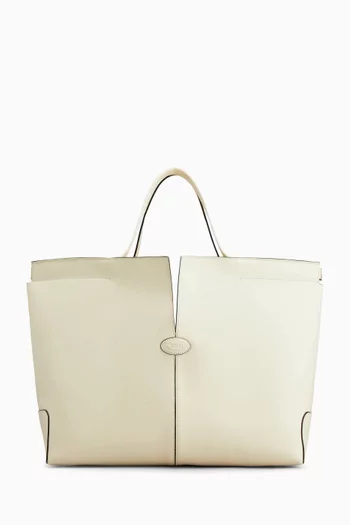 Medium Di Folio Tote Bag in Leather