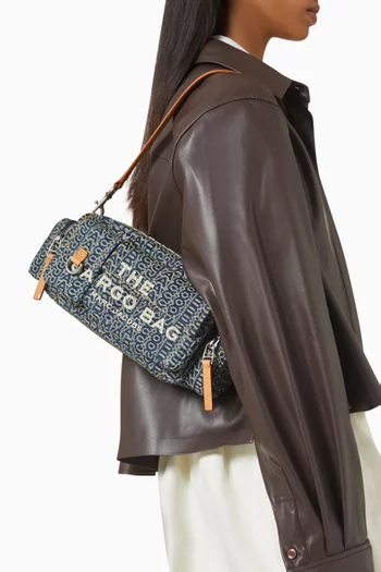 The Cargo Shoulder Bag in Monogram Denim