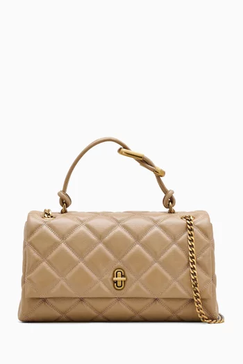 The Medium Quilted Dual Shoulder Bag in Leather