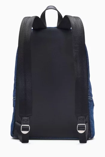 Large Biker Backpack in Denim