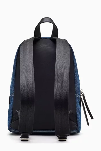 Medium Biker Backpack in Denim