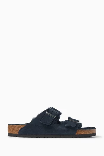 Arizona Shearling Sandals in Suede