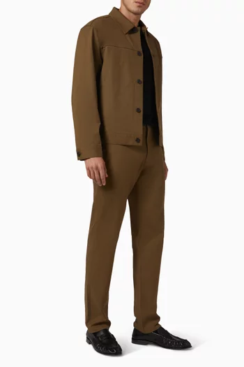 بنطال بخمسة جيوب تويل مطاطي