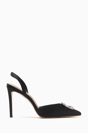 Kyra 100 Slingback Pumps in Satin