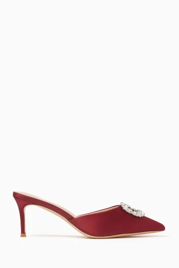 Aliyah 70 Mules in Satin