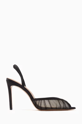 Sheila 100 Slingback Sandals in Tulle & Satin