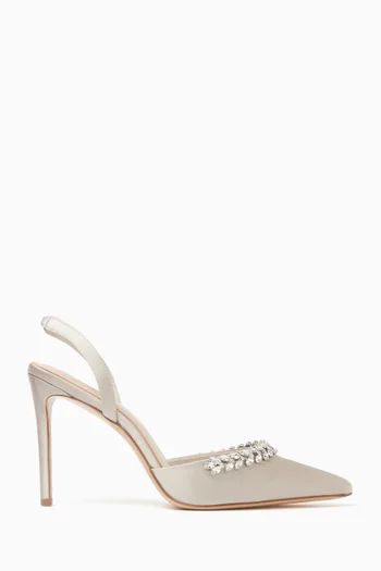 Sandra 100 Slingback Pumps in Satin