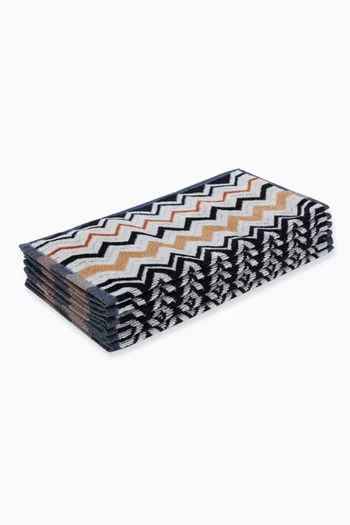 Bernard Face Towel in Cotton, Set of 6