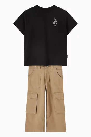 Graphic Print T-shirt in Cotton