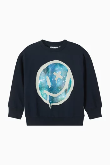 Graphic Print Sweatshirt in Cotton