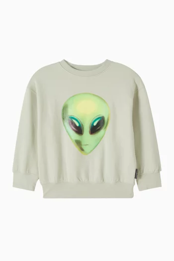 Graphic Print Sweatshirt in Cotton