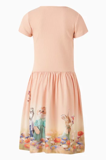 Cissa Animal Friends-print Flared Dress