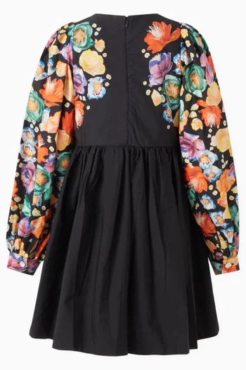 Cybil Floral-print Dress in Organic Cotton Poplin