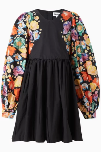 Cybil Floral-print Dress in Organic Cotton Poplin
