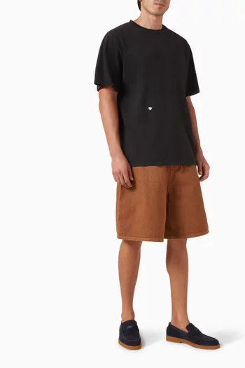 Contrast Embroidery T-shirt in Cotton