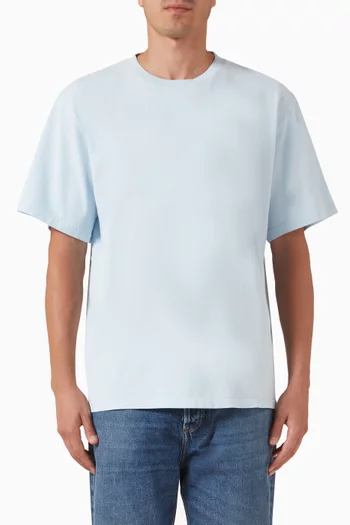 Contrast Embroidery T-shirt in Cotton