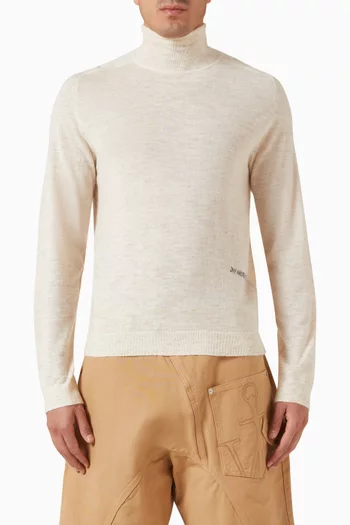 Logo Turtleneck Sweater in Knit