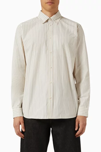 Kent Striped Shirt in Cotton-poplin