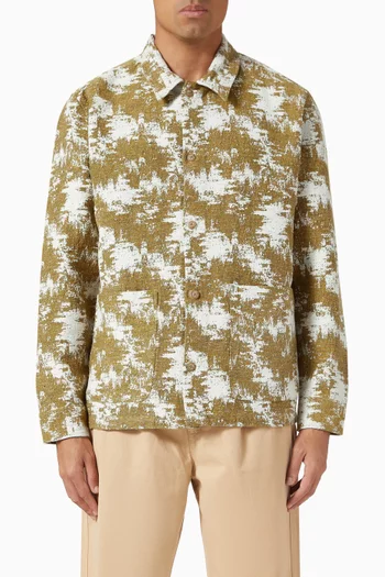 قميص بنمط جاكيت لايتون كاتل مزيج قطن جاكار