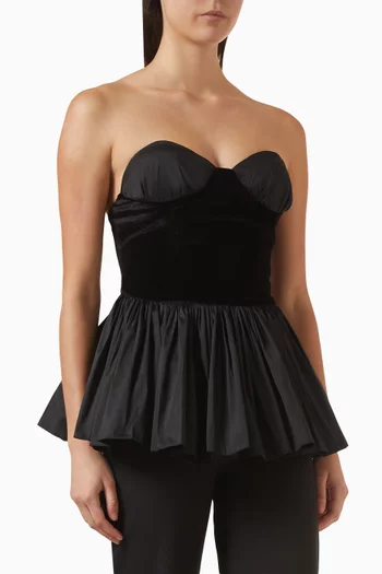 Venezia Bustier Top in Velvet