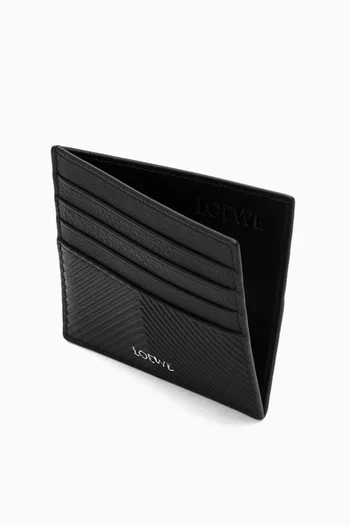 Open Card Holder in Leather