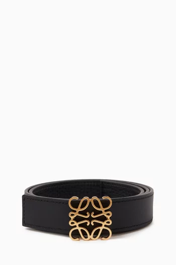 Reversible Anagram Belt in Grained Calfskin