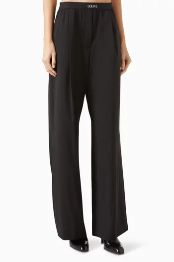 Straight-leg Pants in Wool