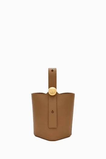 Mini Pebble Bucket Bag in Calfskin