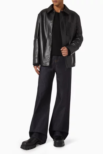 Overshirt in Nappa Lambskin