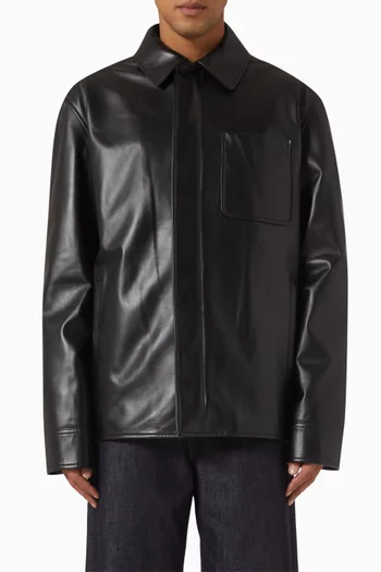 Overshirt in Nappa Lambskin