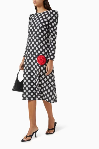 Donna Midi Dress in Viscose-blend