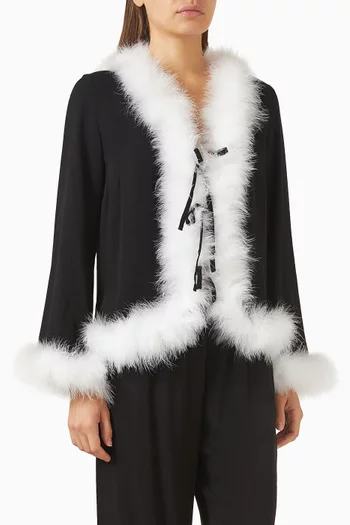 Venus in Love Blouse with Feathers in Viscose