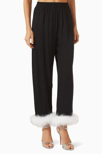 Venus in Love Pants with Feathers in Viscose