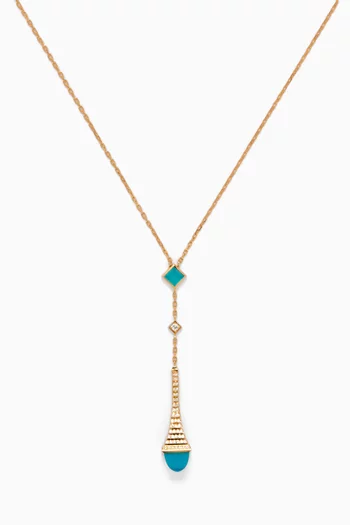 Cleo Rev Drop Pendant Necklace in 18kt Yellow Gold