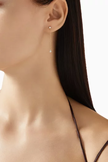 أقراط بيرفكت مرصعة بماس بتصميم كمثرى ذهب عيار 14