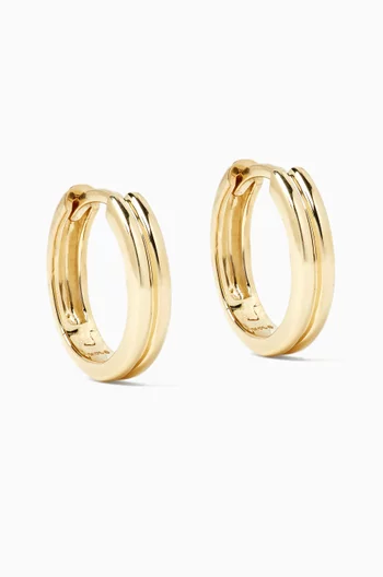 The Essential Ridged Hoop Earrings in 14kt Gold