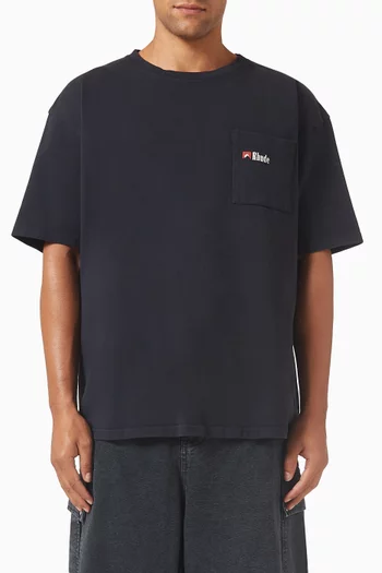 Moonlight Wolf Pocket T-shirt in Cotton