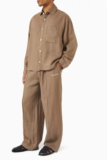 Wide-leg Pants in Linen