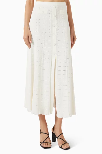 تنورة فينيس متوسطة الطول نسيج بونتيل