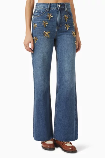 Palm Tree Jeans in Denim