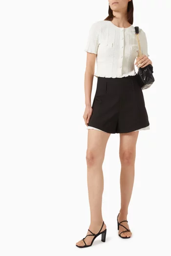 Crop Knit Cardigan in Viscose Blend